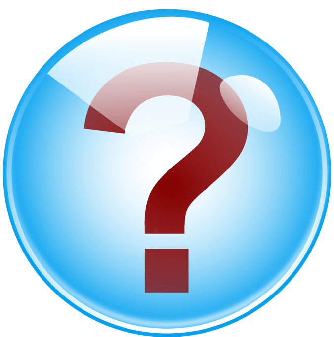 Question mark in a blue bubble. Repeating icon for the frequently asked questions in the Daughters of Zeus series a young adult greek mythology retelling by Kaitlin Bevis